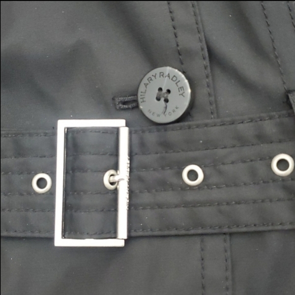 Hilary Radley Fit & Flare Trench Coat Black Size Small - Picture 5 of 16